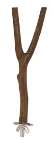 Holzsitzstange Y mit Metallkäfighalter 20 cm/15 mm